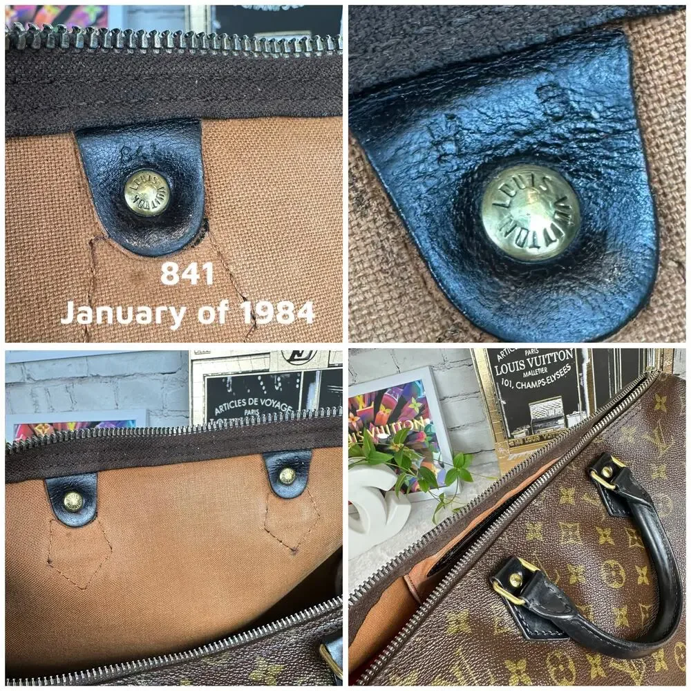 Louis Vuitton Speedy 35 Vintage Custom dyed leather CUTE - Picture 15 of 16